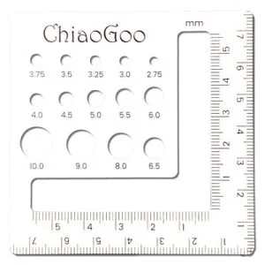 ChiaoGoo Règle à échantillon et jauge à aiguilles -